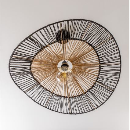 Brilagi - LED luster na sajli CERIA BOHO 1xE27/40W/230V promjer 50 cm crna/smeđa