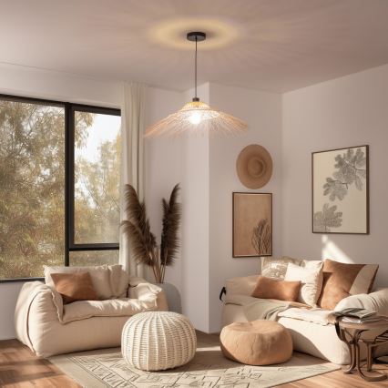 Brilagi - LED luster na sajli CERIA BOHO 1xE27/40W/230V, promjer 70 cm, bambus