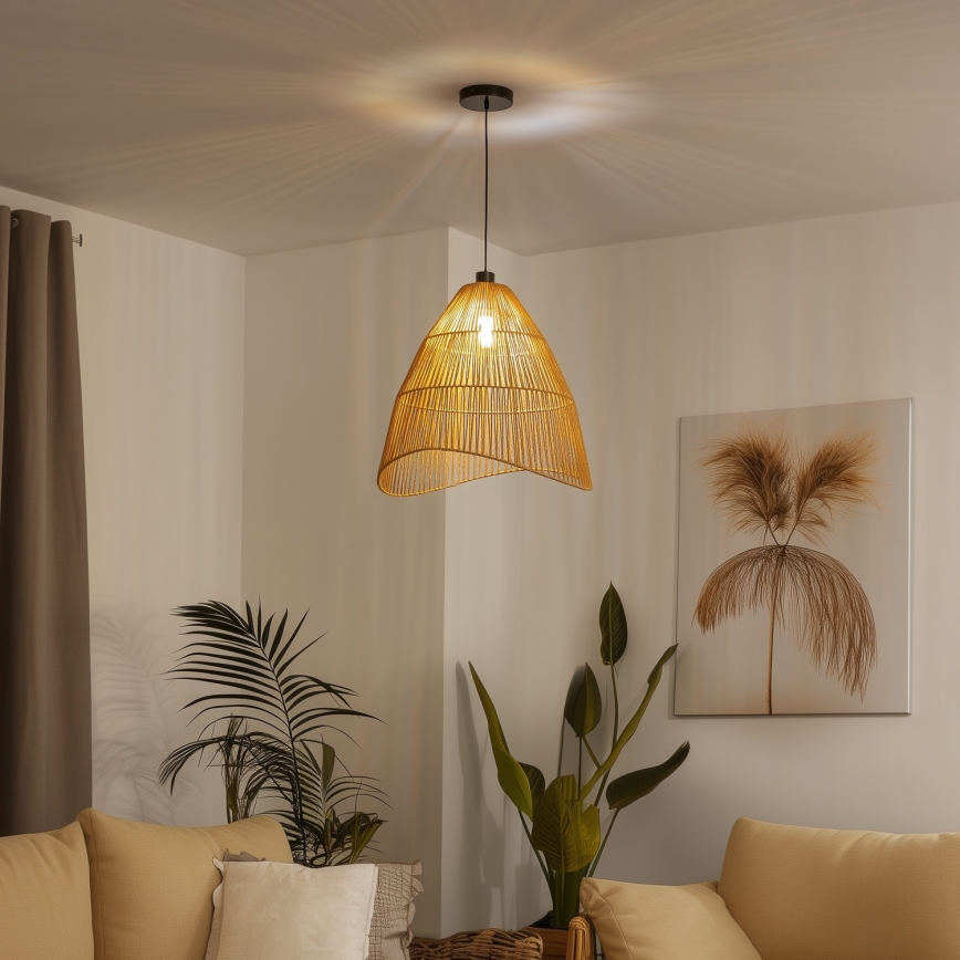 Brilagi - LED luster na sajli CERIA BOHO 1xE27/40W/230V, promjer 70 cm, smeđa