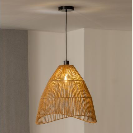 Brilagi - LED luster na sajli CERIA BOHO 1xE27/40W/230V, promjer 70 cm, smeđa