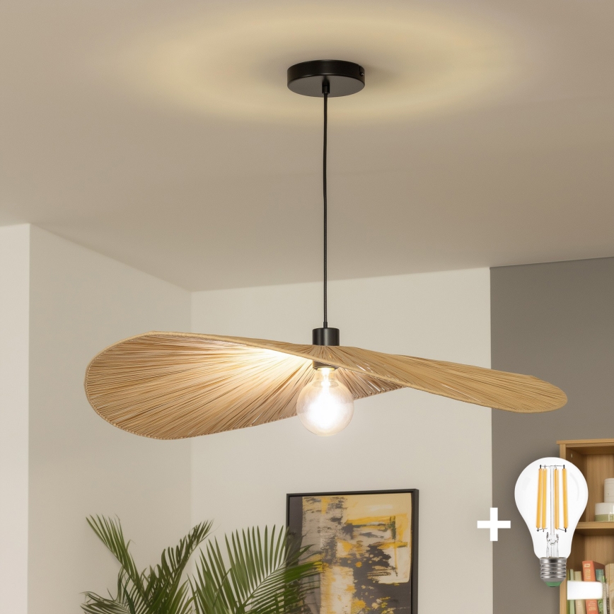 Brilagi - LED luster na sajli CERIA BOHO 1xE27/40W/230V, promjer 80 cm, rafija