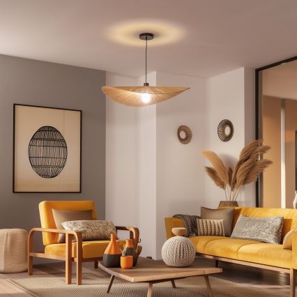 Brilagi - LED luster na sajli CERIA BOHO 1xE27/40W/230V, promjer 80 cm, rafija