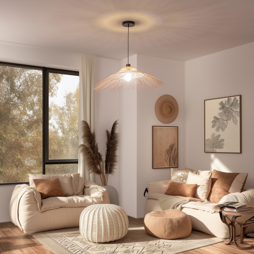 Brilagi - LED luster na sajli CERIA BOHO 1xE27/40W/230V Ø 100 cm bambus