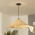 Brilagi - LED luster na sajli CERIA BOHO 1xE27/40W/230V Ø 100 cm od ratana