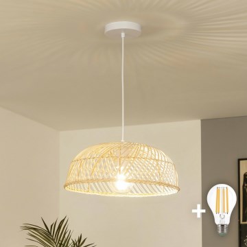 Brilagi - LED luster na sajli CERIA BOHO 1xE27/40W/230V Ø 40 cm ratan
