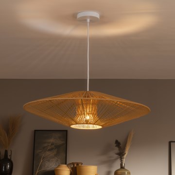 Brilagi - LED luster na sajli CERIA BOHO 1xE27/40W/230V Ø 70 cm bijela/smeđa