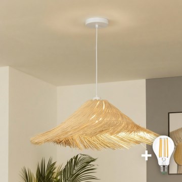 Brilagi - LED luster na sajli CERIA BOHO 1xE27/40W/230V Ø 70 cm, ratan