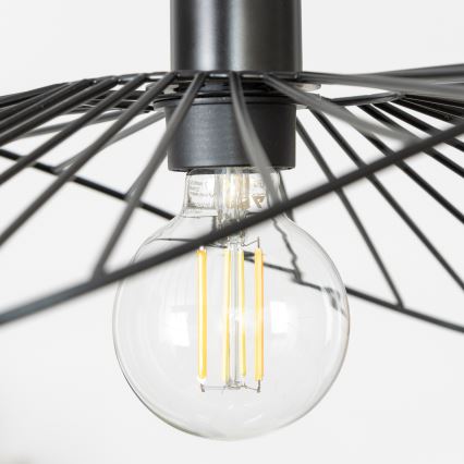 Brilagi - LED luster na sajli CERIA WIRE 1xE27/40W/230V 40x56 cm crna