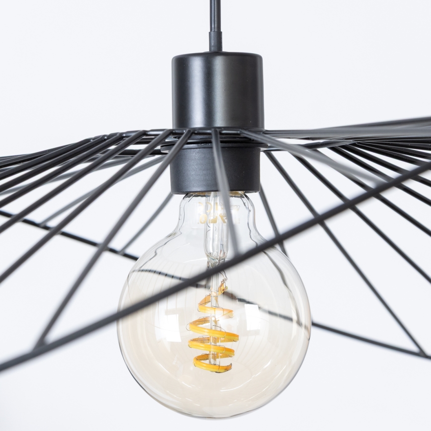 Brilagi - LED luster na sajli CERIA WIRE 1xE27/40W/230V 60x80 cm crna