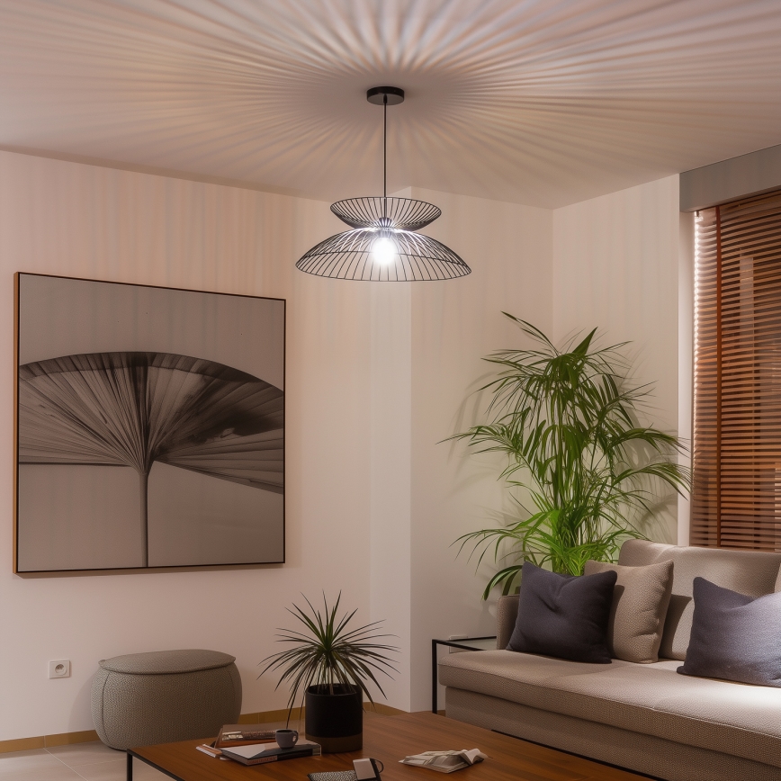 Brilagi - LED luster na sajli CERIA WIRE 1xE27/40W/230V pr. 60 cm crna