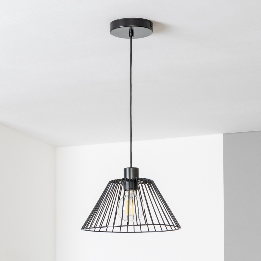 Brilagi - LED luster na sajli CERIA WIRE 1xE27/40W/230V promjer 30 cm crni