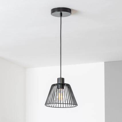 Brilagi - LED luster na sajli CERIA WIRE 1xE27/40W/230V Ø 21 cm crni