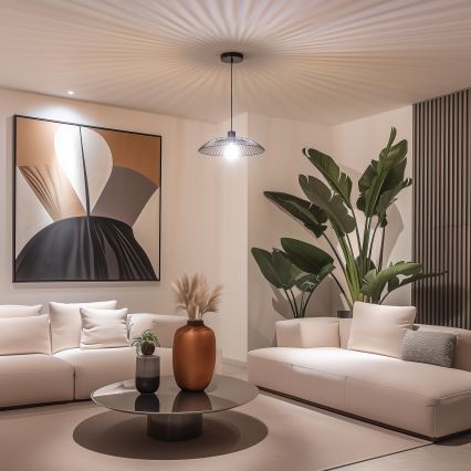 Brilagi - LED luster na sajli CERIA WIRE 1xE27/40W/230V Ø 38 cm crna