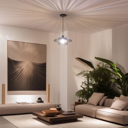 Brilagi - LED luster na sajli CERIA WIRE 1xE27/40W/230V Ø 38 cm crna