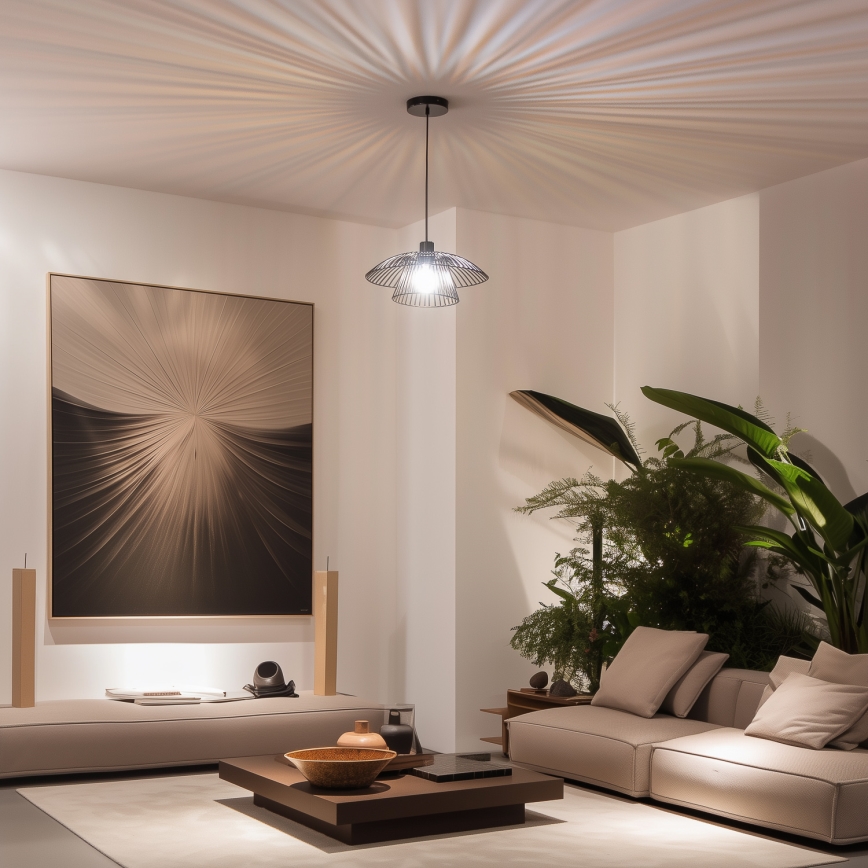 Brilagi - LED luster na sajli CERIA WIRE 1xE27/40W/230V Ø 38 cm crna