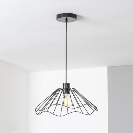 Brilagi - LED luster na sajli CERIA WIRE 1xE27/40W/230V Ø 40 cm crna