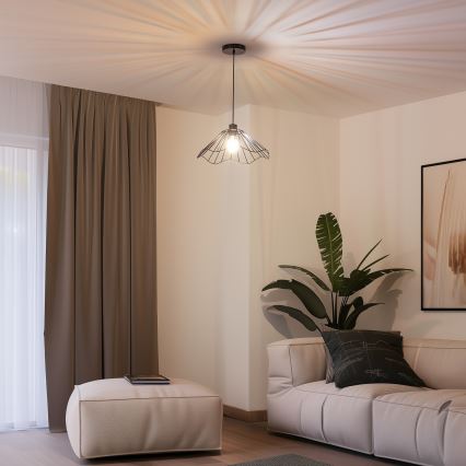 Brilagi - LED luster na sajli CERIA WIRE 1xE27/40W/230V Ø 40 cm crna