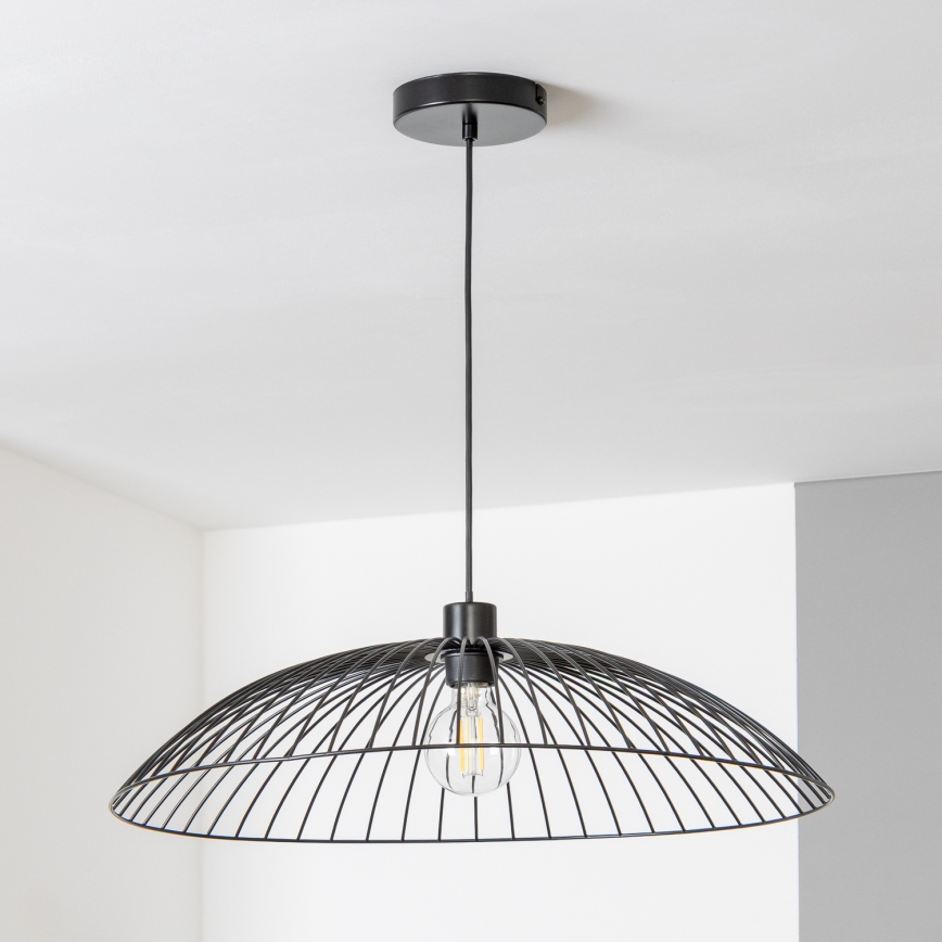 Brilagi - LED luster na sajli CERIA WIRE 1xE27/40W/230V Ø 60 cm crni