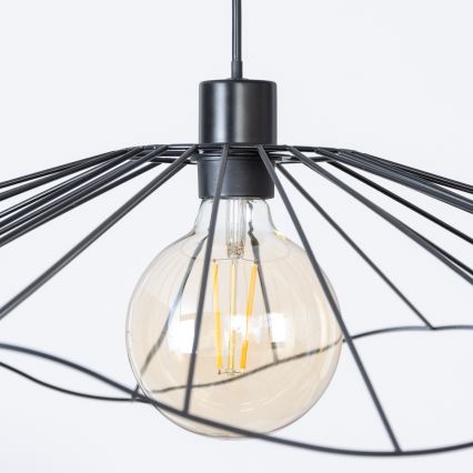 Brilagi - LED luster na sajli CERIA WIRE 1xE27/40W/230V Ø 80 cm crna
