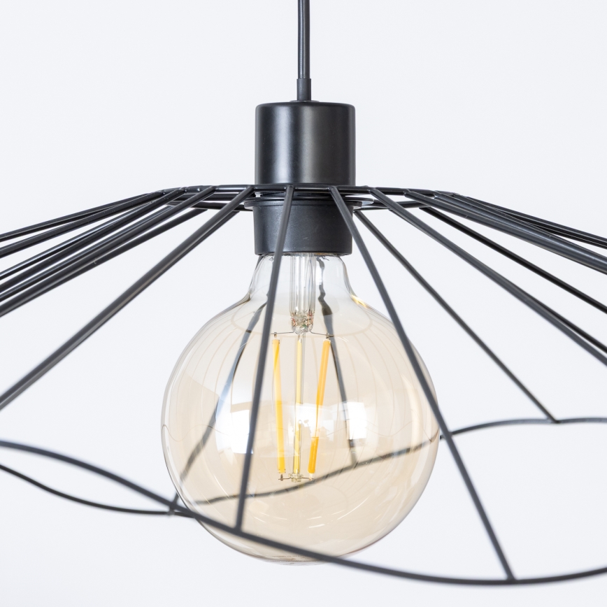 Brilagi - LED luster na sajli CERIA WIRE 1xE27/40W/230V Ø 80 cm crna