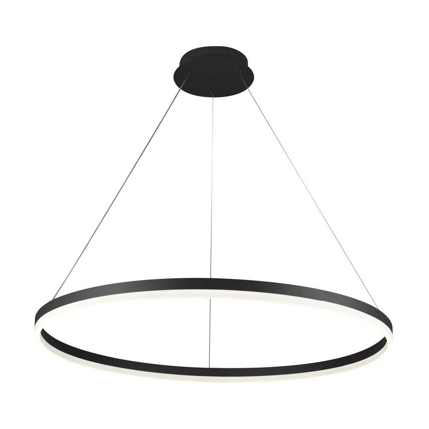Brilagi - LED luster na sajli CIRCLE LED/55W/230V 3000-6500K Ø 80 cm, crne boje, s mogućnošću prigušivanja + daljinski upravljač