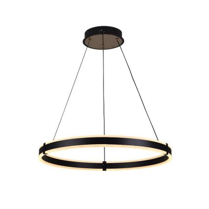 Brilagi - LED luster s mogućnošću prigušivanja na sajli CIRCLE LED/85W/230V 3000-6500K Ø 60 cm crna/zlatna + daljinski upravljač