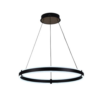 Brilagi - LED luster s mogućnošću prigušivanja na sajli CIRCLE LED/85W/230V 3000-6500K Ø 60 cm crna/zlatna + daljinski upravljač