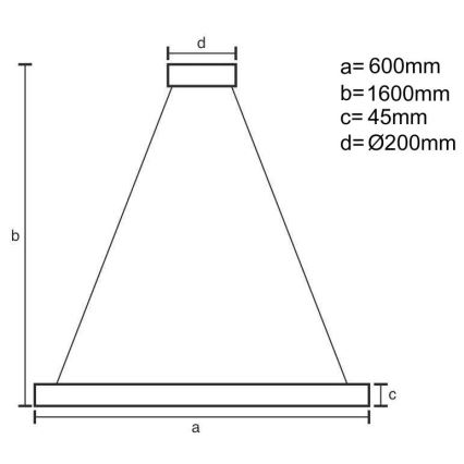 Brilagi - LED luster s mogućnošću prigušivanja na sajli CIRCLE LED/85W/230V 3000-6500K Ø 60 cm crna/zlatna + daljinski upravljač