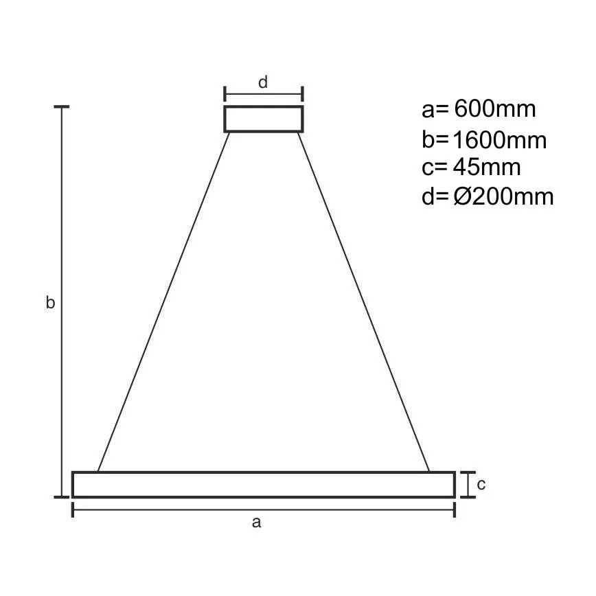 Brilagi - LED luster s mogućnošću prigušivanja na sajli CIRCLE LED/85W/230V 3000-6500K Ø 60 cm crna/zlatna + daljinski upravljač