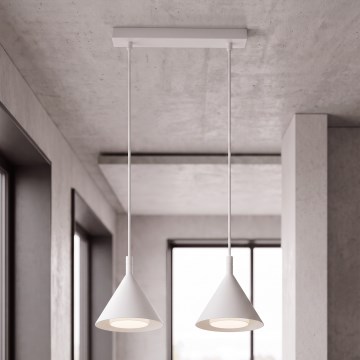 BRILAGI - LED Luster na sajli CONE DOUBLE 2xGX53/15W/230V bijela