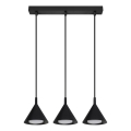 BRILAGI - LED Luster na sajli CONE TRIPLE 3xGX53/15W/230V crna