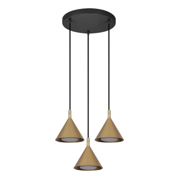 BRILAGI - LED Luster na sajli CONE TRIPLE ROUND 3xGX53/15W/230V zlatni