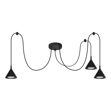 BRILAGI - LED Luster na sajli CONE TRIPLE SPIDER 3xGX53/15W/230V crna