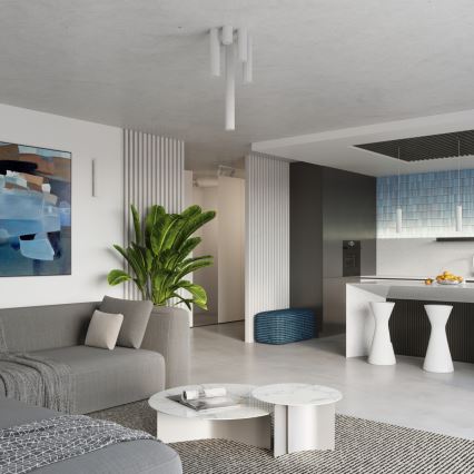 Brilagi - LED luster na sajli CRESTO 1xGU10/10W/230V bijela