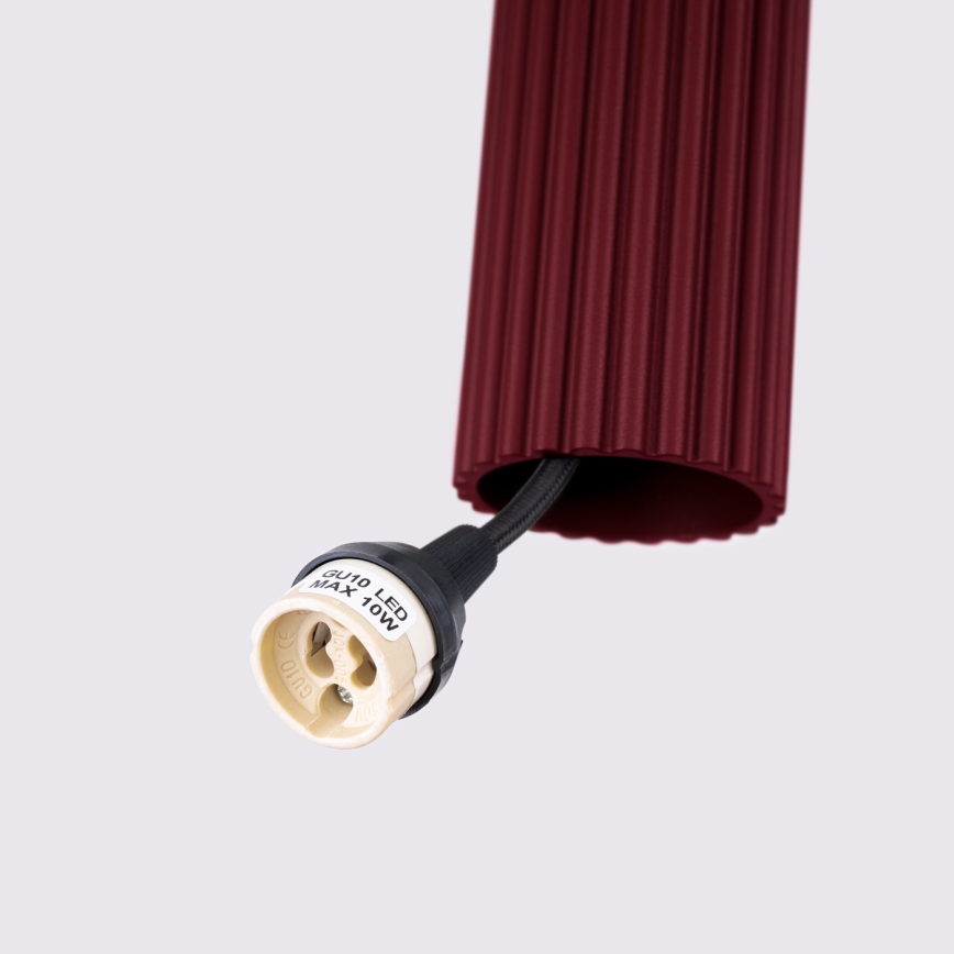 Brilagi - LED luster na sajli CRESTO 1xGU10/10W/230V bordo