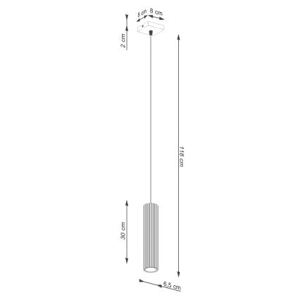 Brilagi - LED luster na sajli CRESTO 1xGU10/10W/230V smeđa