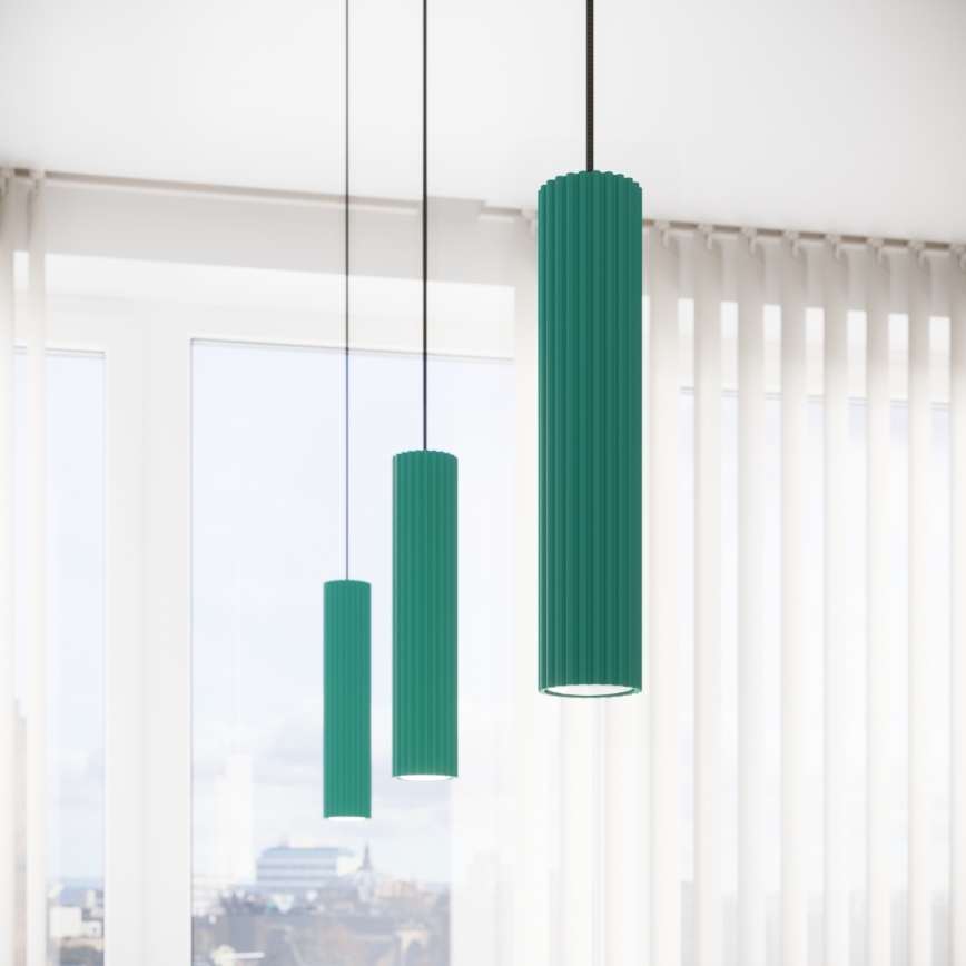Brilagi - LED luster na sajli CRESTO 1xGU10/10W/230V tirkizna