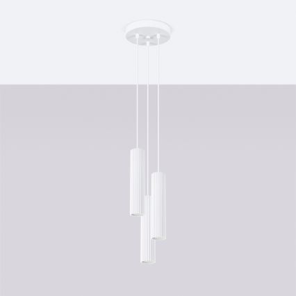 Brilagi - LED luster na sajli CRESTO 3xGU10/10W/230V bijela