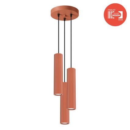 Brilagi - LED luster na sajli CRESTO 3xGU10/10W/230V crvena