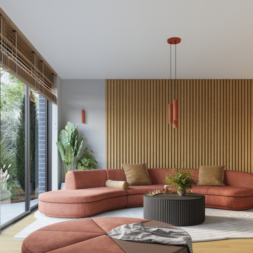 Brilagi - LED luster na sajli CRESTO 3xGU10/10W/230V crvena