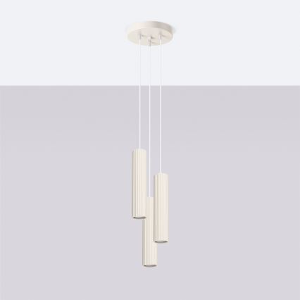 Brilagi - LED luster na sajli CRESTO 3xGU10/10W/230V krem boja