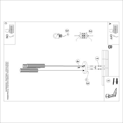 Brilagi - LED luster na sajli CRESTO 3xGU10/10W/230V krem boja