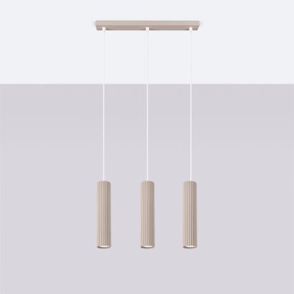 Brilagi - LED luster na sajli CRESTO 3xGU10/10W/230V taupe