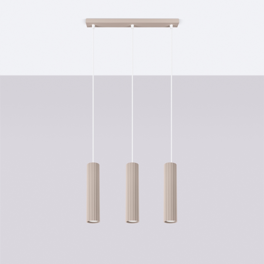 Brilagi - LED luster na sajli CRESTO 3xGU10/10W/230V taupe