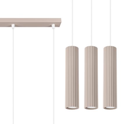 Brilagi - LED luster na sajli CRESTO 3xGU10/10W/230V taupe