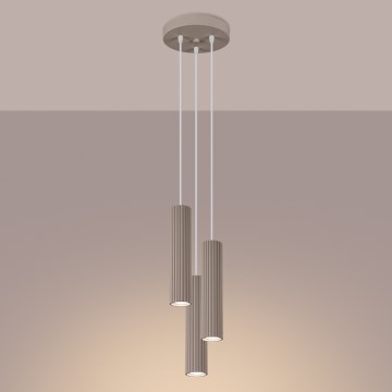 Brilagi - LED luster na sajli CRESTO 3xGU10/10W/230V taupe