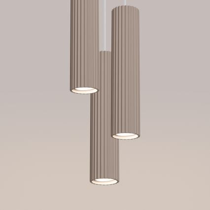 Brilagi - LED luster na sajli CRESTO 3xGU10/10W/230V taupe