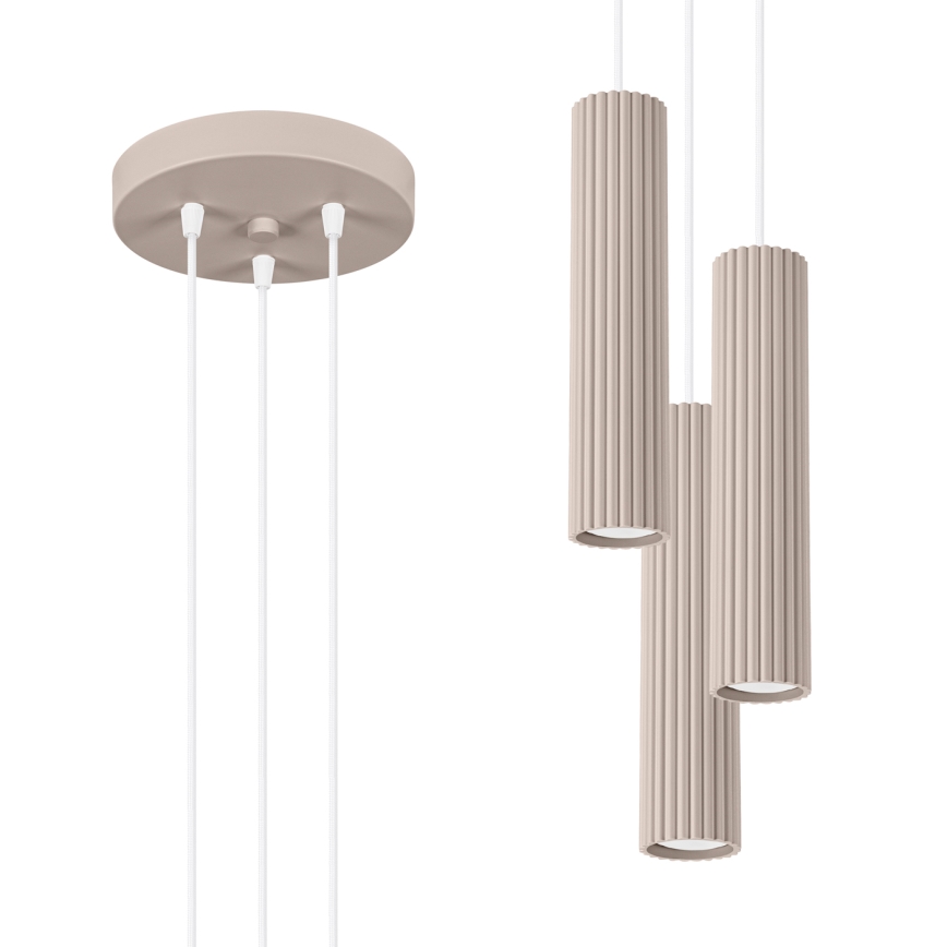 Brilagi - LED luster na sajli CRESTO 3xGU10/10W/230V taupe