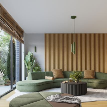 Brilagi - LED luster na sajli CRESTO 3xGU10/10W/230V zeleni