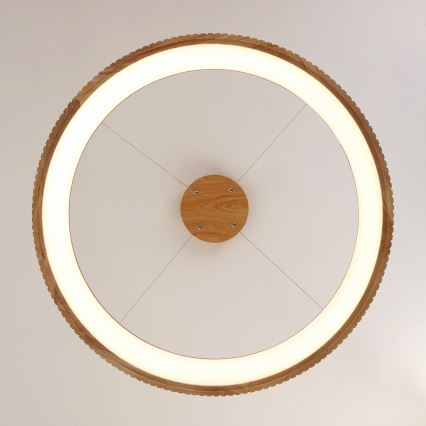 Brilagi - LED luster na sajli FALCON WOOD MODERN LED/60W/230V 3000/4000/6000K Ø 80 cm drvo